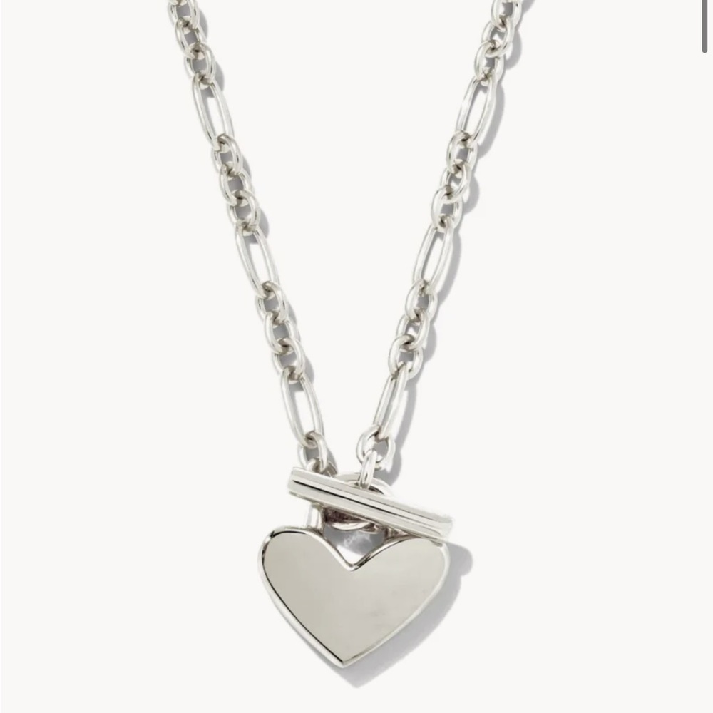 BNWT Kendra Scott Sterling Silver Heart Padlock Necklace